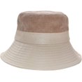 thumbnail image 3 of CoCopeaunts Bucket Hats for Women Pu Splicing Leather Bucket Hat Outdoor UV Protection Foldable Hiking Lady Fashion Fisherman Hat, 3 of 8