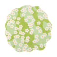 thumbnail image 4 of Alfombra de noche, alfombra decorativa, suave, lavable, para sofá, decoración del hogar, bonita, irregular Flores verdes, 4 of 9