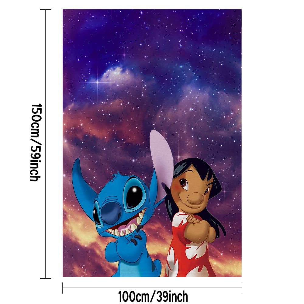 Lilo & Stitch Cartoon Throw Blanket for Valentine Gifts  (32x47inch/80x120cm) 