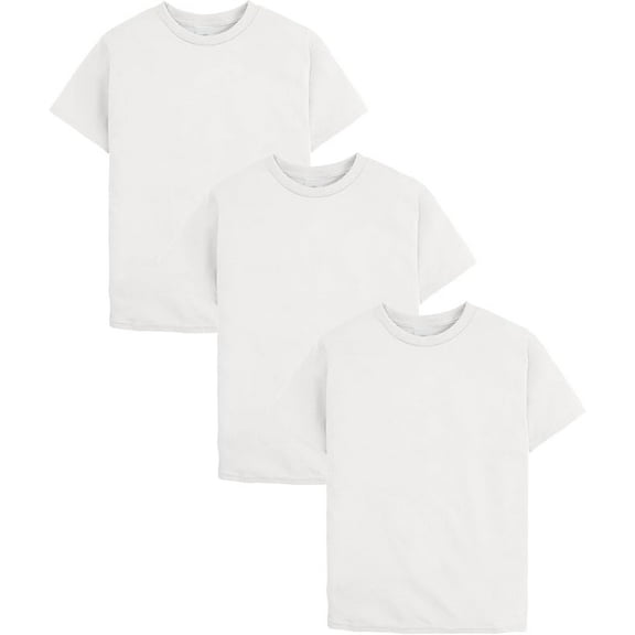 Hanes Boys EcoSmart Crewneck Undershirt 3-Pack Size X/Small 4/5