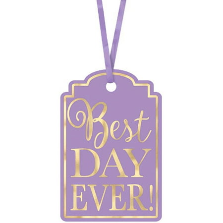 Wedding and Bridal 'Best Day Ever' Lavender Purple Tags