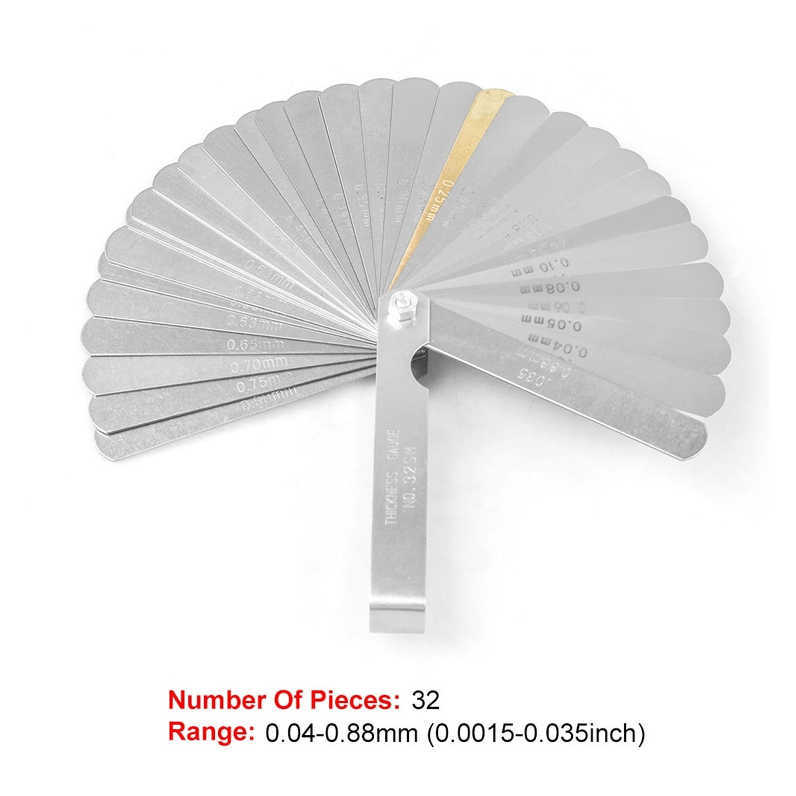 89A32 Inch Feeler Gauge Set Of Probes Gap Gauge Probe Thickness Gauge Filler Gauge Valve Clearance Adjustment Tools ,Easy to Use