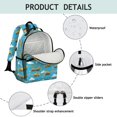 thumbnail image 4 of Excavator and Crane Blue Pattern Cute School Backpack Bag for School with Padded Back and Adjustable Shoulder Straps 15.25"x11.5"x5.25", 4 of 5