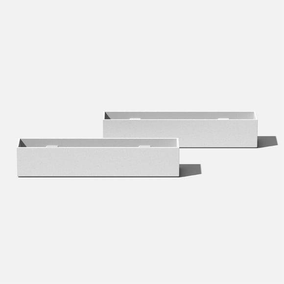 GEO Series Short Planter - White 2 Pack