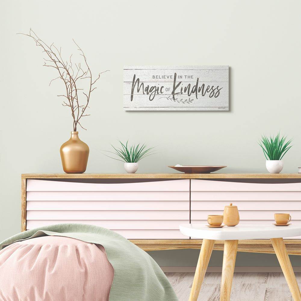 Stupell Industries Kindness Family Home Inspirational Word Textured Wood Design Canvas Wall Art by Stephanie Workman Marrott