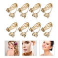 thumbnail image 3 of MasteelfCA 8pcs Clip-on Earring Base Safe Non-Pierced Ear Clips Earring DIY Material, 3 of 7