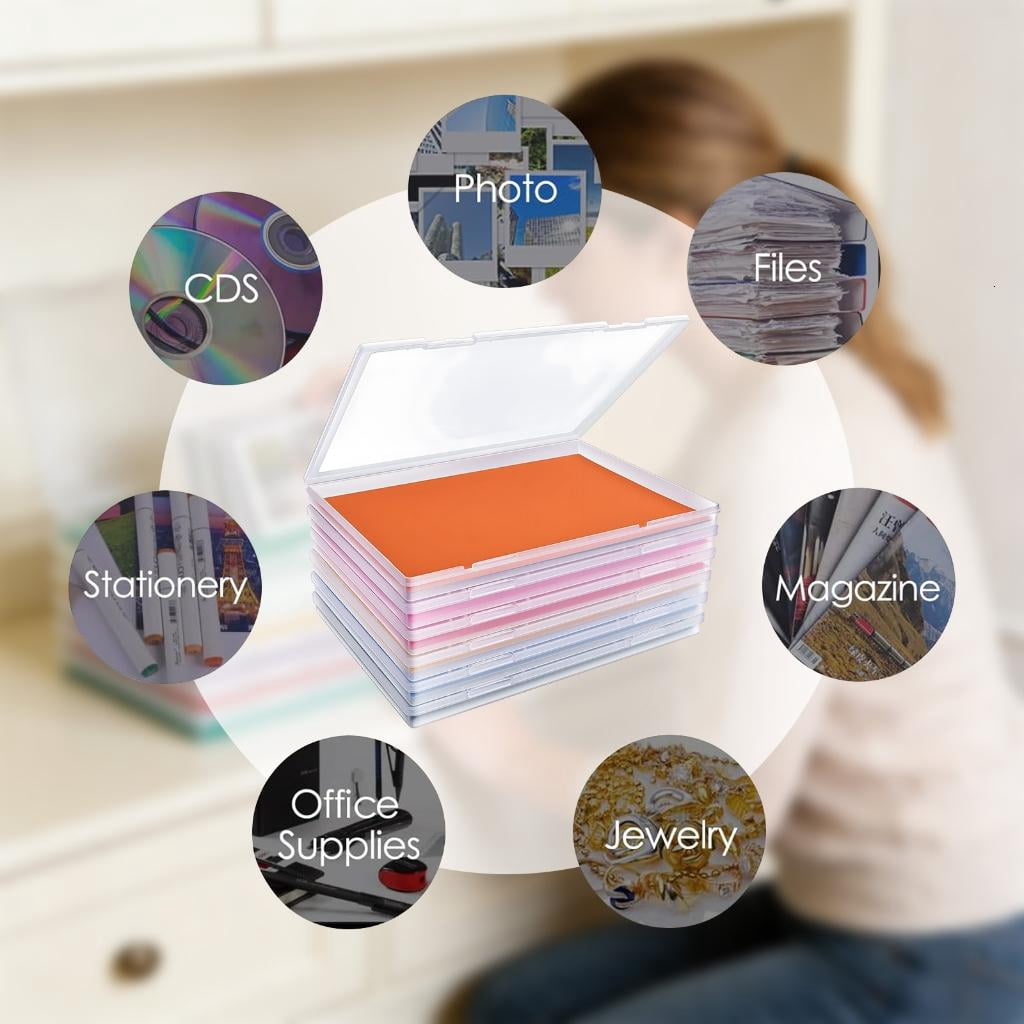ANXPTIME Photo Holder Box Features Locking for 8x10inch Photos Moisture Proof Scrapbooks Paper Storage Case