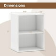 thumbnail image 3 of Gymax 2 PCS 2-Cube Bookcase Floor Standing Open Bookshelf w/ 5-Position Adjustable Shelf, 3 of 10