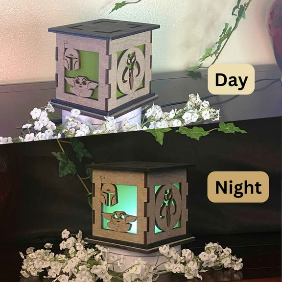 The Mandalorian Light Box | Star Wars Light Box | Baby Yoda Night Light