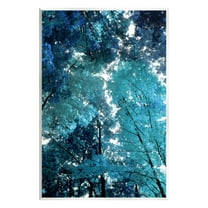 Stupell Industries Modern Blue Forest Trees Nature Painting Unframed Art Print Wall Art, 10 x 15