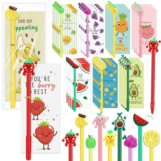 Set de regalo Spakon 36 bolígrafos inspiradores con divertidas tarjetas y bolsas