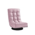 thumbnail image 6 of Loungie Adyn Linen Swivel Recliner/Floor Chair, Pink, 6 of 8