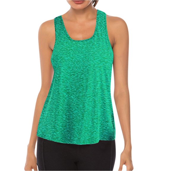 Women's Tennis Tanks Mesh Racerback Yoga Tank Top for Workout and Everyday Wear Breathable Sleeveless Blouse Style for Women Green XXL
