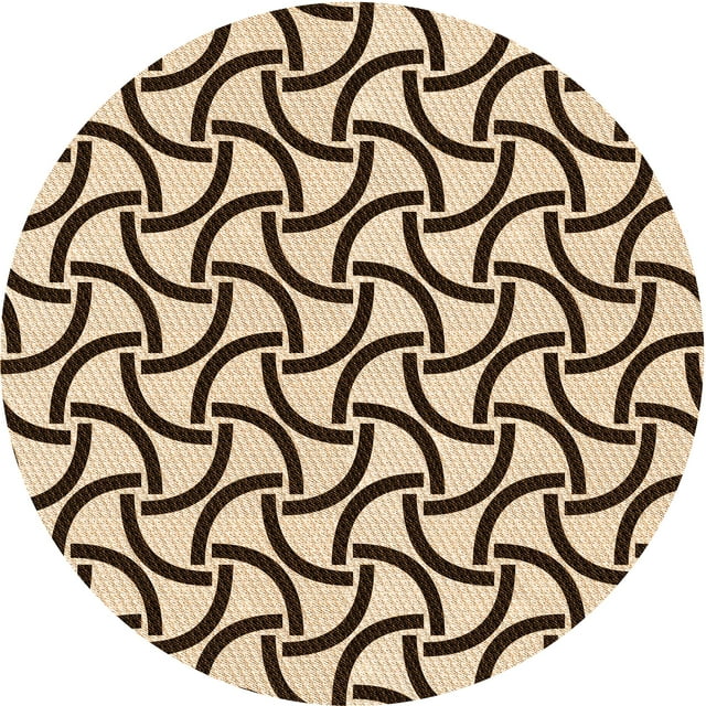 Ahgly Company Tapis d'Intérieur Lavables en Machine, Ronds, Transitionnels, Orange Pêche, 7' Ronds