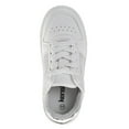 thumbnail image 6 of Kensie Girl Lace Up Girls Casual Sneakers. (Little Kids Big Kids), White Silver, Size: 3, 6 of 7