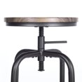 thumbnail image 4 of Topcobe Tabourets de Bar de Comptoir Lot de 2, Tabouret Rond Réglable en Bois et Métal, Meubles de Bar, Chaise de Tabouret Moderne, Marron, 4 of 4