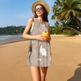 thumbnail image 3 of Easygdp Chicken para Vestido Transpirable de Mujer, Vestido Suelto de Manga Corta con Pliegues y Bolsillos para el Verano, 3 of 7