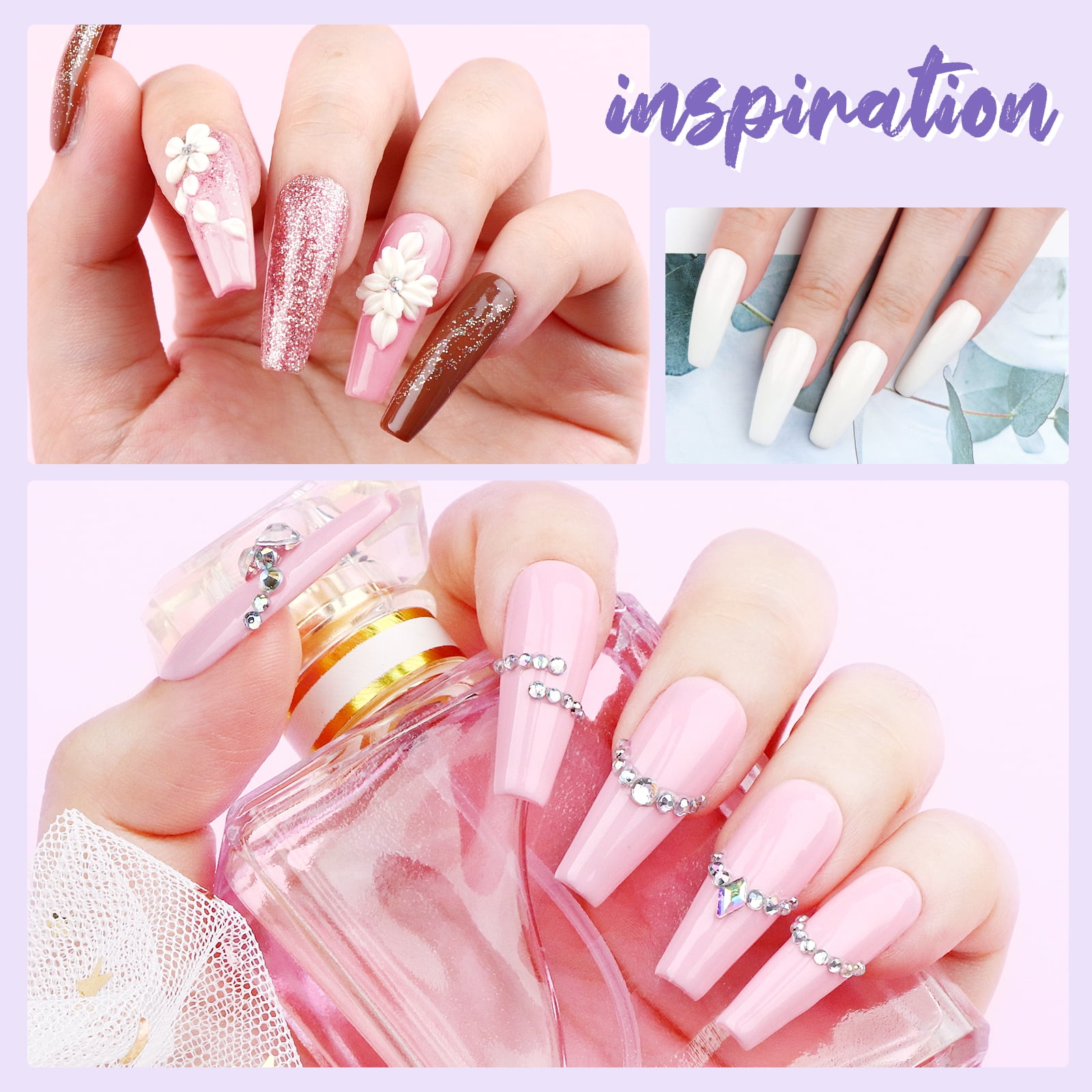 Saviland Acrylic Nail Kit Complete Set with Drill - Acrylic Powder and Acrylic Liquid Set with Acrylic Nail Brush, Electric Nail Drill, Nail Tips, Acid-Free Primer and Top Coat with Everything