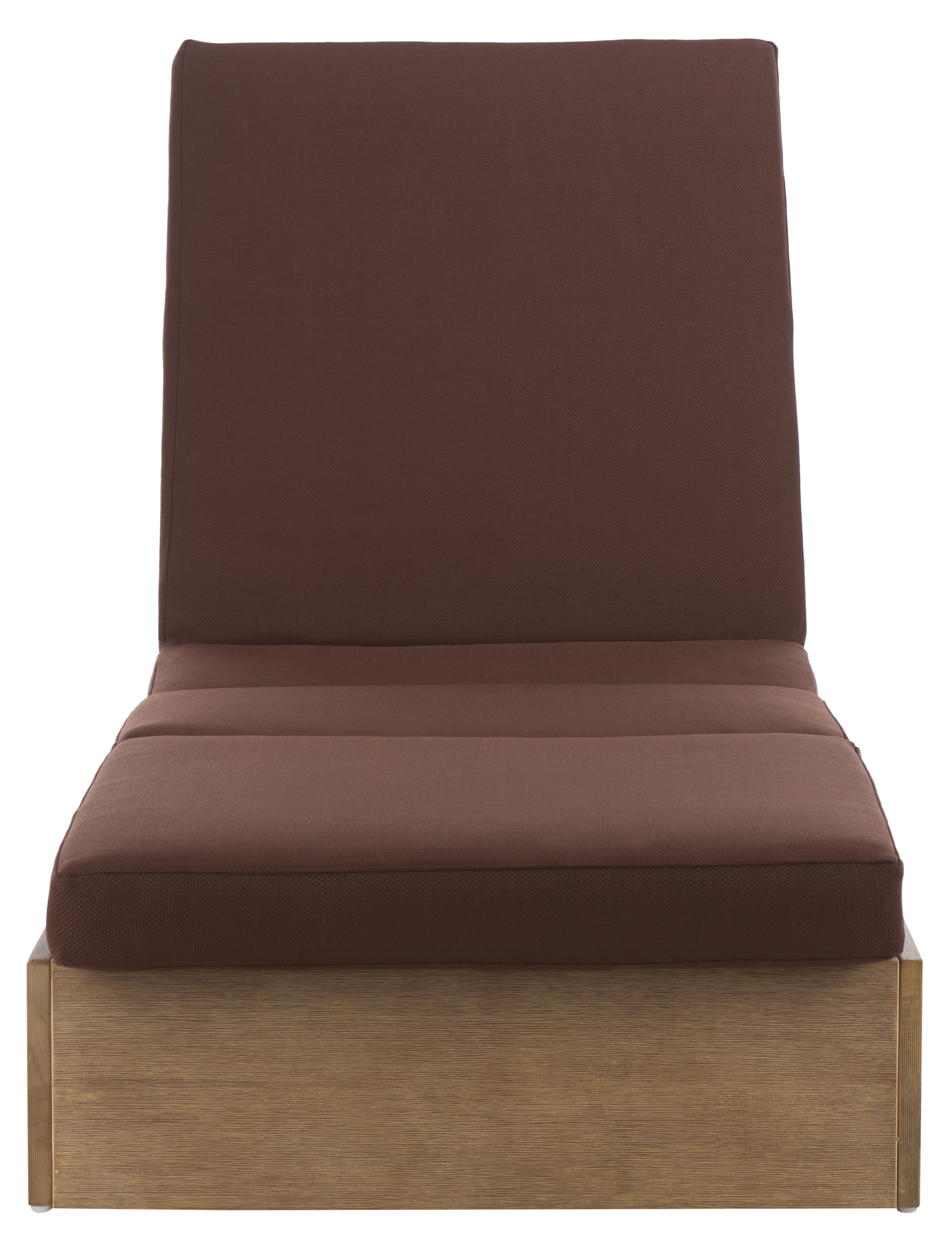 Safavieh Vincent Wood Outdoor Lounge Chair, Natural/Dark Brown