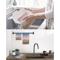 thumbnail image 5 of Pink Blue Brown Kitchen Dish Towels for Drying Dishes Set of 3, Farmhouse Gradient Wooden Plank Art Waffle Weave Microfiber Hand Tea Bathroom Towels Quick Dry & Absorbent Towel 12x12, 5 of 7