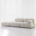 thumbnail image 4 of Marcel 109.5" Bubble Modular Modern Chaise Single Arm 3-Piece Sofa Pebble Gray, 4 of 10