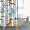 thumbnail image 4 of LightBlue Cartoon Dinosaurs Name Pattern Shower Curtain 72"x84" ,Bathroom Decorative Shower Curtains Set with 12 Hooks,Modern Waterproof Washable Shower Curtain, 4 of 6