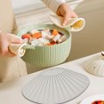 thumbnail image 3 of TIELUTT Napperons en Silicone Style pour Tables à Manger à la Maison, Napperons Ronds pour Table Intérieure, Tapis de Table Transparent pour Tout-Petits, Ensemble de Table Ronde Extérieure pour 4, Ensemble de Table de Cuisine pour 4, Table Basse de Moins de 150 m, 3 of 5