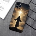 thumbnail image 1 of Jesus Bible Verse Christian Phone Case for iPhone 5-16 Series, Soft TPU, Black, Full Coverage, 1 of 9