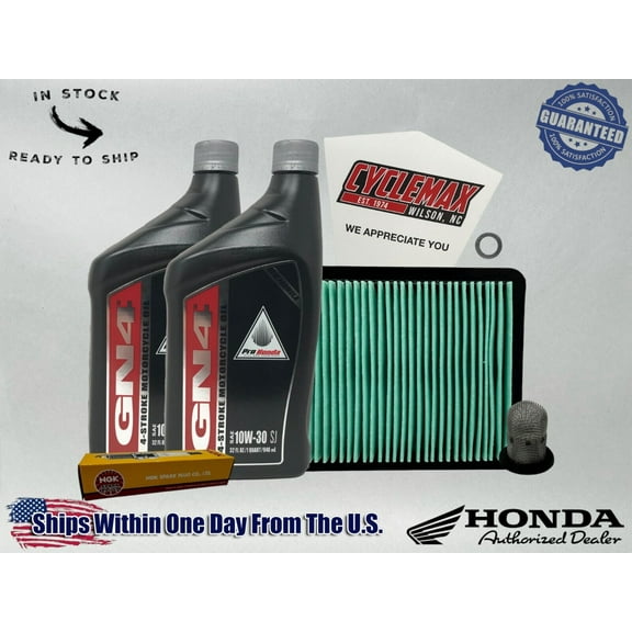 Cyclemax Standard 10W-30 Tune Up Kit fits 2003-2025 Honda Ruckus with Spark Plug