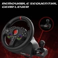 thumbnail image 3 of Subsonic - Superdrive 220 RS-X Steering Wheel - Dual Joystick LED Racing Wheel with Gear Shifter, 180° Rotation, Pedals and Paddle Shifters. For Switch 2 / Switch, PS4, PC and Xbox - Black, 3 of 8