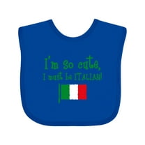 Inktastic So Cute Italian Boys or Girls Baby Bib