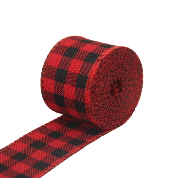 Ruban de Noël Portable Décoration de Fête Carreaux Classiques Décorations de Maison Accessoires Décoratifs Exquis pour Célébration 3 Largeur 5 cm