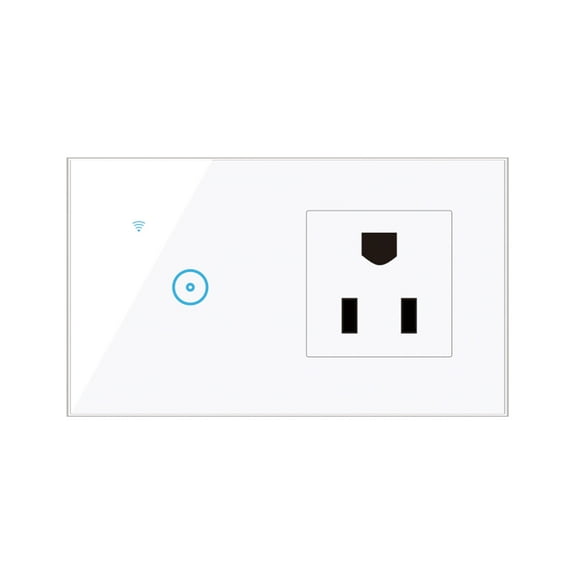 Smart Switch,With Wi-fi Switch 95-250v Wall Outlet Switch Outlet App Remote Wi-fi Switch Voice Compatible Iuppa Wifi 1 Voice Switch App White 1 Wi-fi Wall Compatible With App 1 Switch