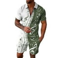 thumbnail image 1 of PEASKJP Outfits for Men Short Sleeve T-Shirt and Drawstring Shorts Set,AG M, 1 of 5
