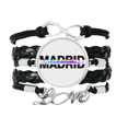 thumbnail image 1 of City Radio Madrid Building Bracelet Love Accessory Twisted Leather Knitting Rope Wristband, 1 of 3