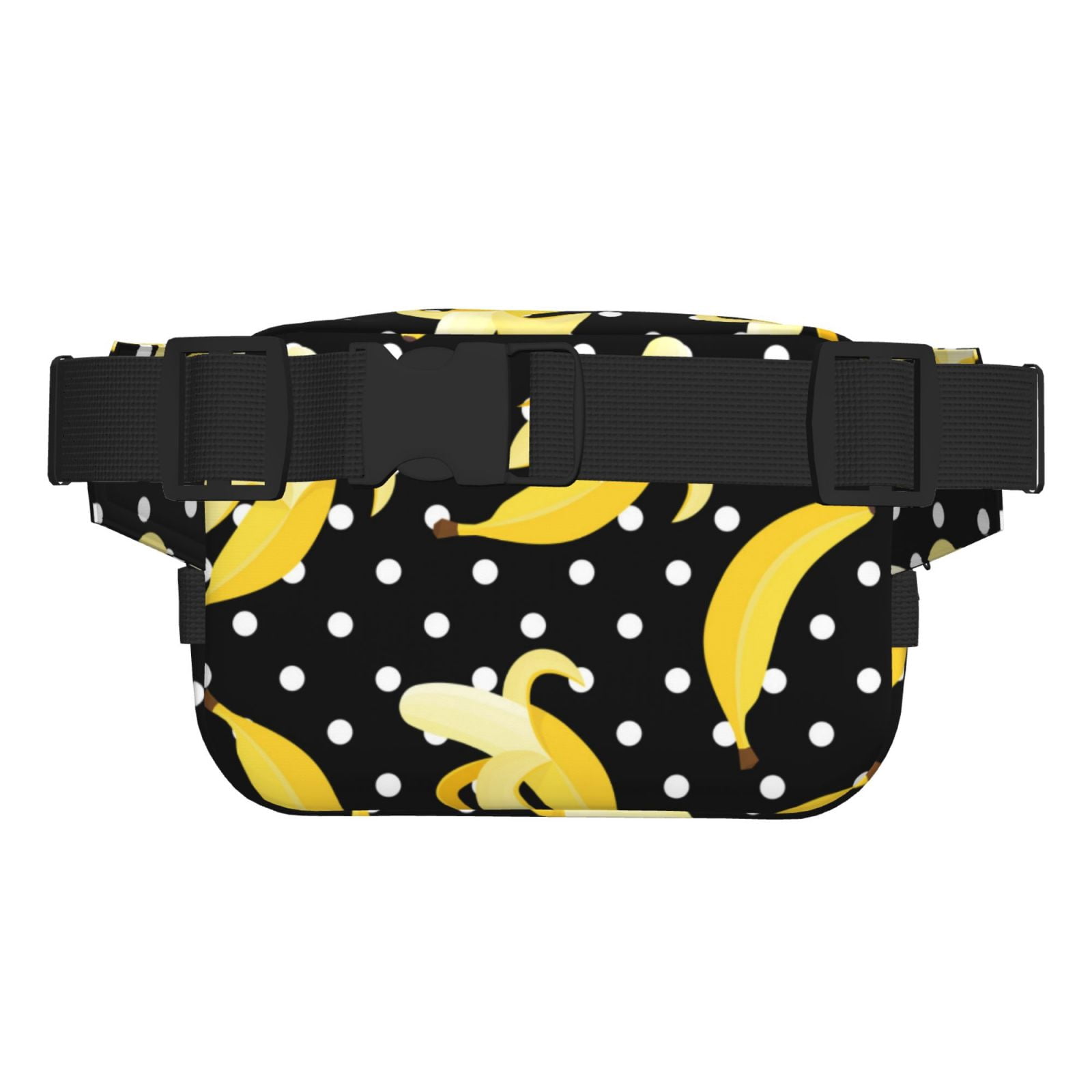 Fuzoiu Banana Print Unisex Square Double Layer Waist Bag,Crossbody Fanny Pack Travel Workout Accessory