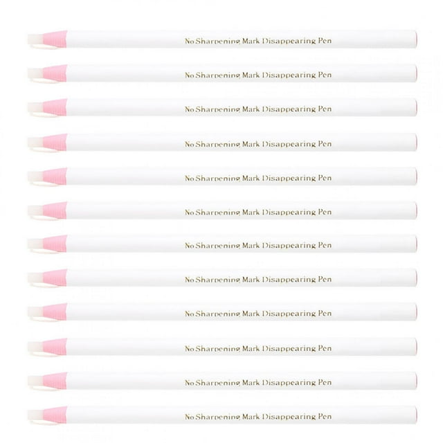 12pcs Fabric Erasable Marking Sewing Pen for Tailor Craft with Environmental Friendly Material, Suitable for Clothing and Leather