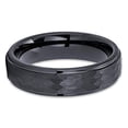thumbnail image 4 of Silly Kings Jewelry 6mm -Black Tungsten Wedding Band - Black Tungsten Ring - Hammered Ring (13), 4 of 4