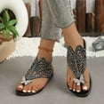 thumbnail image 2 of Womens Butterfly Flip Flops Sparkly Beach Summer Rhinestones Thongs Slip on Slippers Flats Dress Sandals 2025, 2 of 7