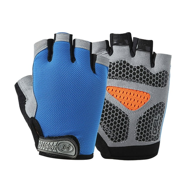 Nsxcdh Gants de Cyclisme Demi-Doigt en Gel Rembourré, Poignet Ajustable Tissu Respirant, Réduit les Vibrations pour Route VTT Randonnée et Mise en Forme, Gants de Vélo Cadeaux pour Femmes et Hommes