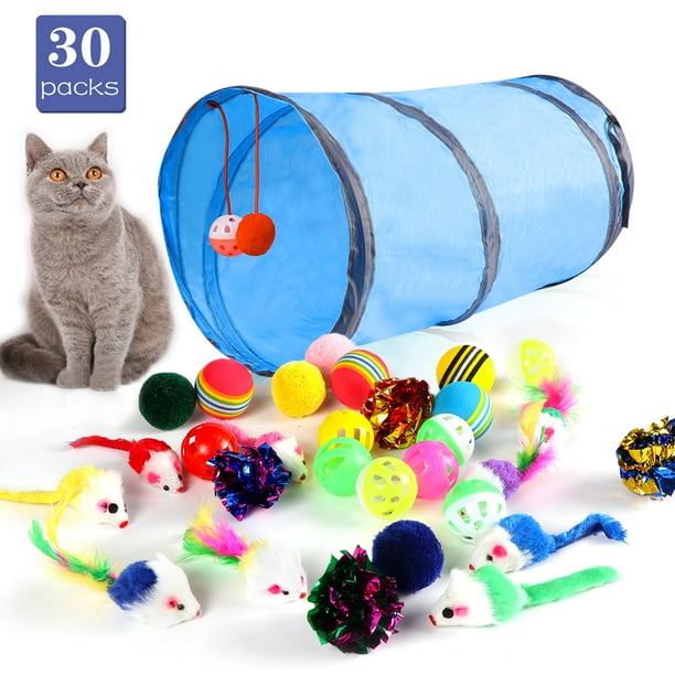 M JJYPET Interactive Cat Kitten Toys Assortments, 2 Way Tunnel, Cat