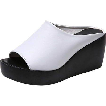 

White Slippers for Women Breathable Anti-Slip Flip Flop Slippers Women Roman Pluse Size Summer Beach Sandals