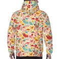 thumbnail image 7 of Pofeuu Colorful Chicken Print Mens Casual Hooded Collar Drawstring Hoodies Pullover Sweatshirts Casual Long Sleeve Shirts-4X-Large, 7 of 7