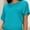 Teal, variant on Women's Casual Short Sleeve Dolman Top Boat Neck T Shirts