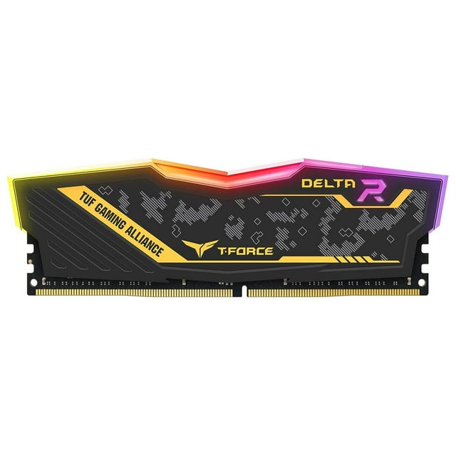Memoria RAM DDR4 32GB 3200MHz TEAMGROUP T-FORCE DELTA TUF GAMING RGB 1x32GB Negro negro TeamGroup TF9D432G3200HC16F01
