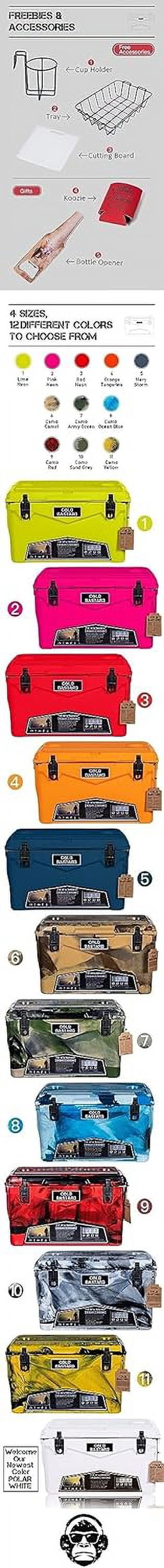 COLD BASTARD COOLERS 45QT Cold Bastard Rugged+ Navy Storm Best Premium Ice Chest Cooler Accessories Free S&H, CB45-NS