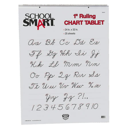 24 x 32 - 1 inch Line Chart Tablet - 25 Sheets - White, Great for note taking and presentations By School