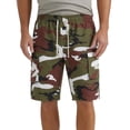 thumbnail image 3 of Homeyce Cargo Shorts for Men Elastic Waistband Drawstring Short Relaxed-Fit Summer Outdoor Activities Casual Big & Tall Camo Cargo Shorts Multi-Pocket Quick Dry Joggers,Green S, 3 of 4