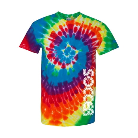 Soccer Unisex Adult Tie Dye Short Sleeve T-shirt Graphic Tee-Michelangelo-xxxl