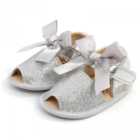 

Kiplyki Wholesale Toddler Shoes Baby Girls Cute Fashion Cotton Sequins Bow Non-slip Soft Bottom Sandals